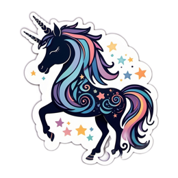 unicorn artistic sticker SVG PNG design