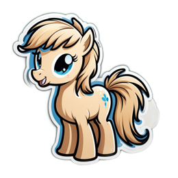 fantasy cartoon pony SVG PNG design with clean design elements