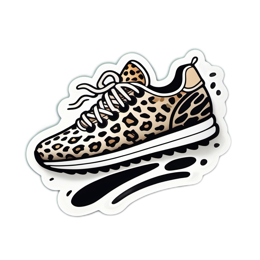 shoe leopardprint SVG PNG design with clean design elements