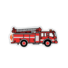 firetruck sticker SVG PNG design with clean design elements