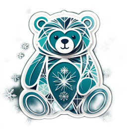 chill bear snowflakes SVG PNG design