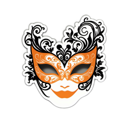 mask orange SVG PNG design with clean design elements
