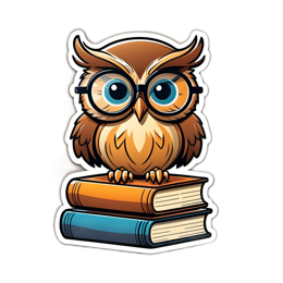 owl books study SVG PNG design