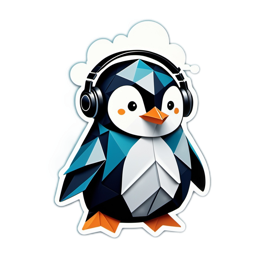 fantasy penguin SVG PNG design with clean design elements
