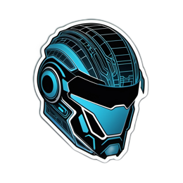 sticker robotic SVG PNG design with clean design elements