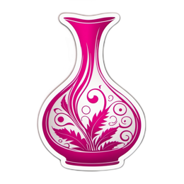 vase floralpattern floral SVG PNG design with white and pink floral elements