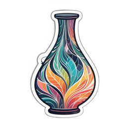 colorful vase SVG PNG design with clean design elements