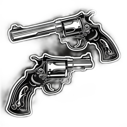 stickers revolver SVG PNG design with clean design elements