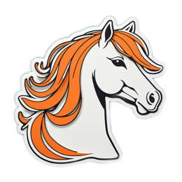 horse illustration SVG PNG design with clean design elements