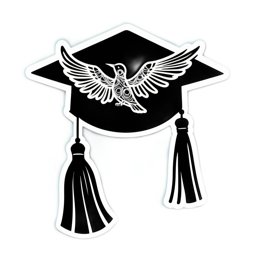 graduation black bird SVG PNG design