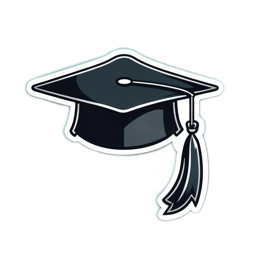graduation hat SVG PNG design with clean design elements
