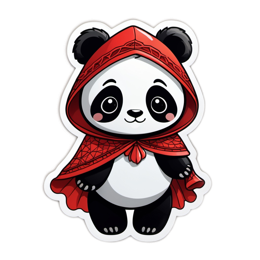 fantasy panda sticker SVG PNG design with clean design elements