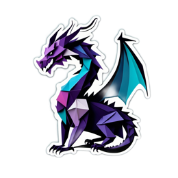 dragon polyhedral SVG PNG design