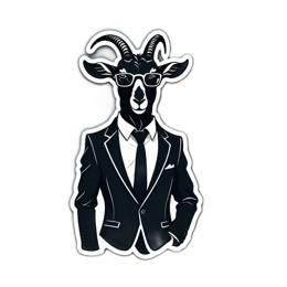 fashion goat SVG PNG design with clean design elements
