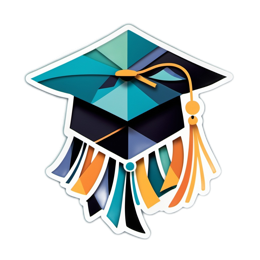 graduation cap colors SVG PNG design with clean design elements