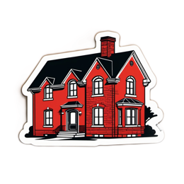 house red SVG PNG design with clean design elements
