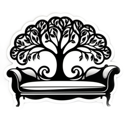 tree couch SVG PNG design with clean design elements