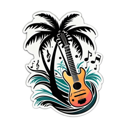 music palm trees SVG PNG design