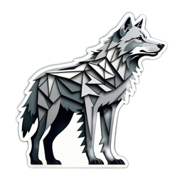 artistic wolf SVG PNG design