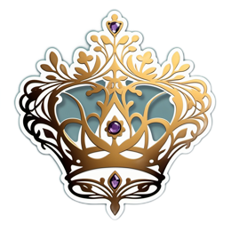 crown elegance floral SVG PNG design with purple floral elements