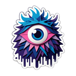 monster eye colorful SVG PNG design with clean design elements