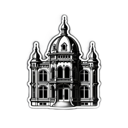 black and white architecture SVG PNG design