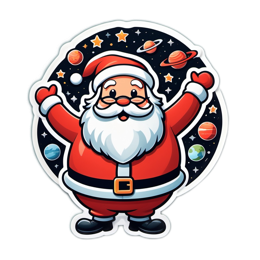 universe santa SVG PNG design with clean design elements