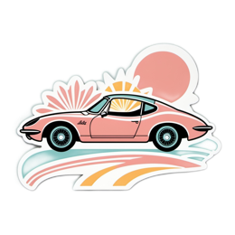 car sunrise SVG PNG design with clean design elements
