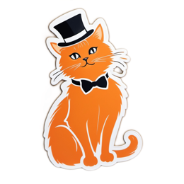 fancy cat illustration SVG PNG design