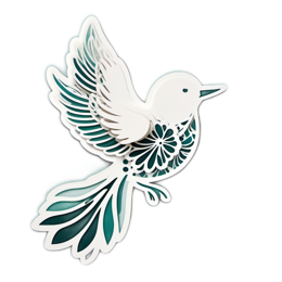 bird paper SVG PNG design with clean design elements
