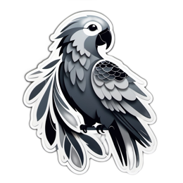 parrot artistic SVG PNG design with clean design elements