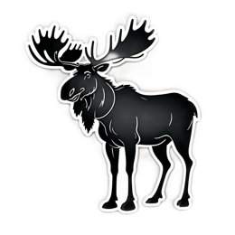 moose wildlife SVG PNG design with clean design elements
