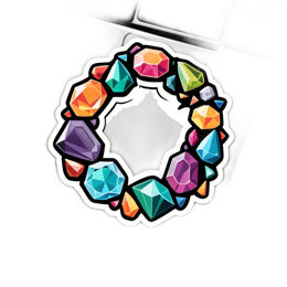 stickers jewels wreath SVG PNG design with clean design elements, orange and pink floral elements