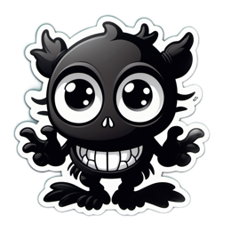 sticker monster SVG PNG design with clean design elements