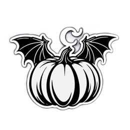 pumpkin bats SVG PNG design with clean design elements