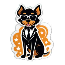 fancy dog SVG PNG design