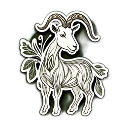 goat leaves SVG PNG design with clean design elements