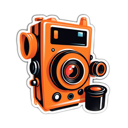 camera vintage SVG PNG design with clean design elements