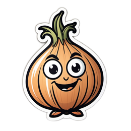 kitchen onion sticker SVG PNG design with clean design elements