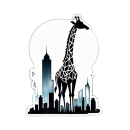 nature giraffe silhouette SVG PNG design with clean design elements