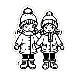 friends winter SVG PNG design with clean design elements