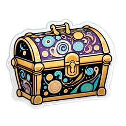 treasure chest SVG PNG design with clean design elements