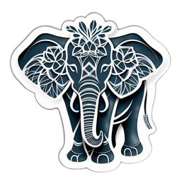 elephant SVG PNG design with clean design elements