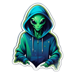 alien artwear SVG PNG design with clean design elements