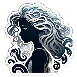silhouette hair SVG PNG design