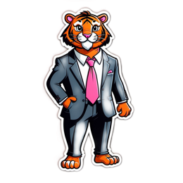 fantasy tiger suit SVG PNG design with clean design elements