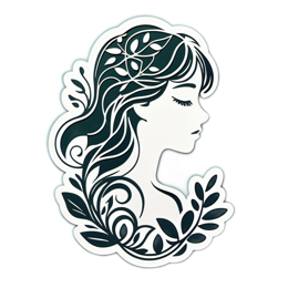 decoration foliage floral SVG PNG design with white and green floral elements