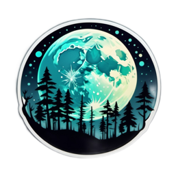 fantasy moonlight SVG PNG design with clean design elements
