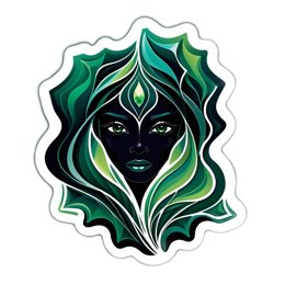 beautiful face greenewedging SVG PNG design with clean design elements