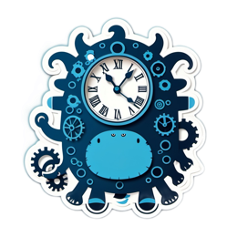 clock gears SVG PNG design with clean design elements